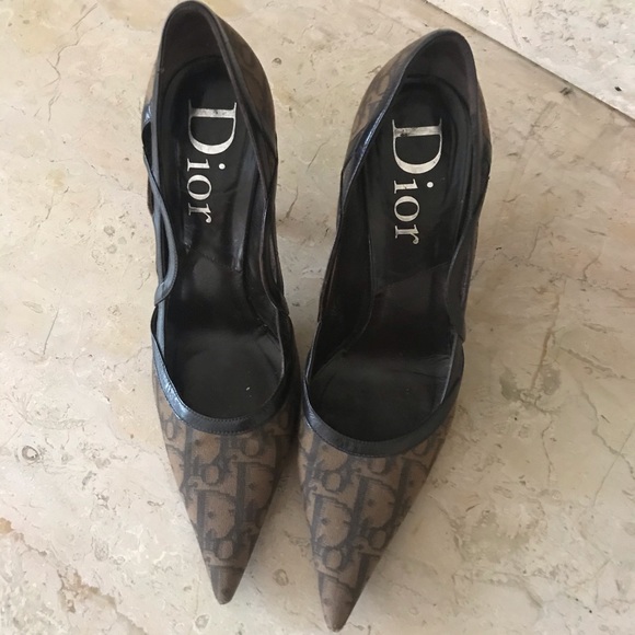 Dior brown heels pumps size 38 size 8